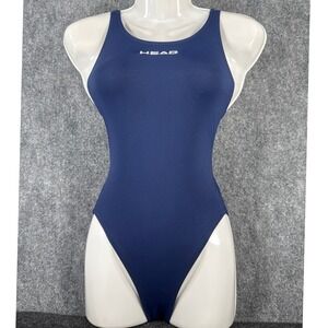 Head Liquidlast Womens 26 XS Navy Racerback Athletic One Piece Swimsuit NWOT